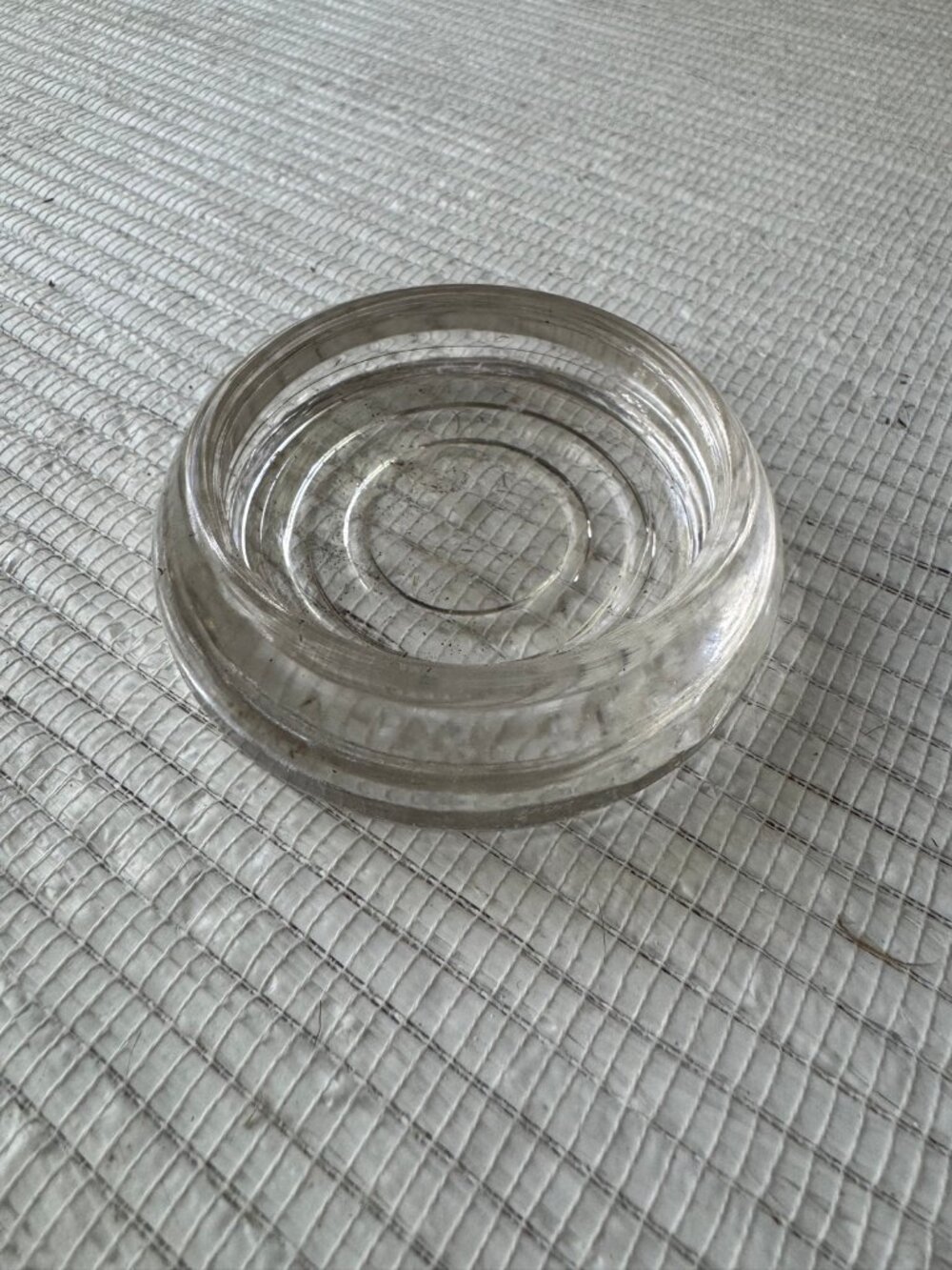Vintage Pressed Glass Butter Pat Dish — Trinket Dish, Ring Dish, Coaster